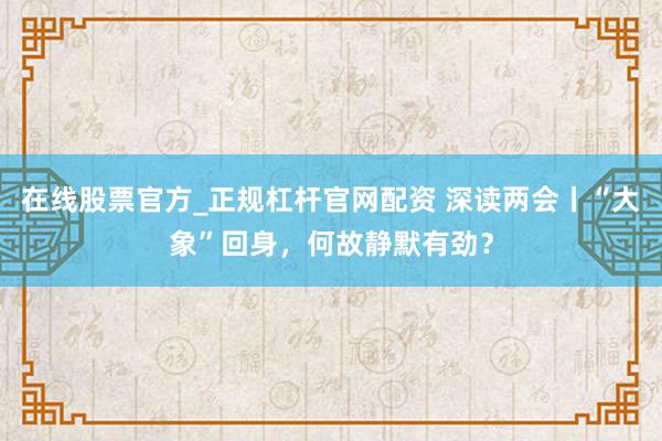 在线股票官方_正规杠杆官网配资 深读两会丨“大象”回身，何故静默有劲？